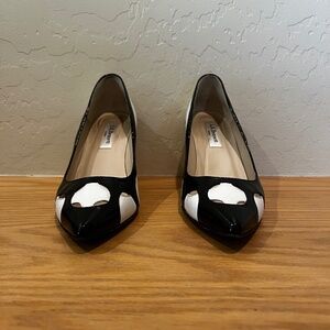 LK Bennett Rillatta Black & White Patent Pumps